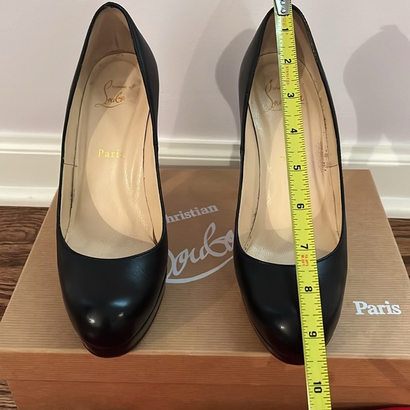 Christian Louboutin Black Bruges Platform Heel size 37 - Picture 9 of 17